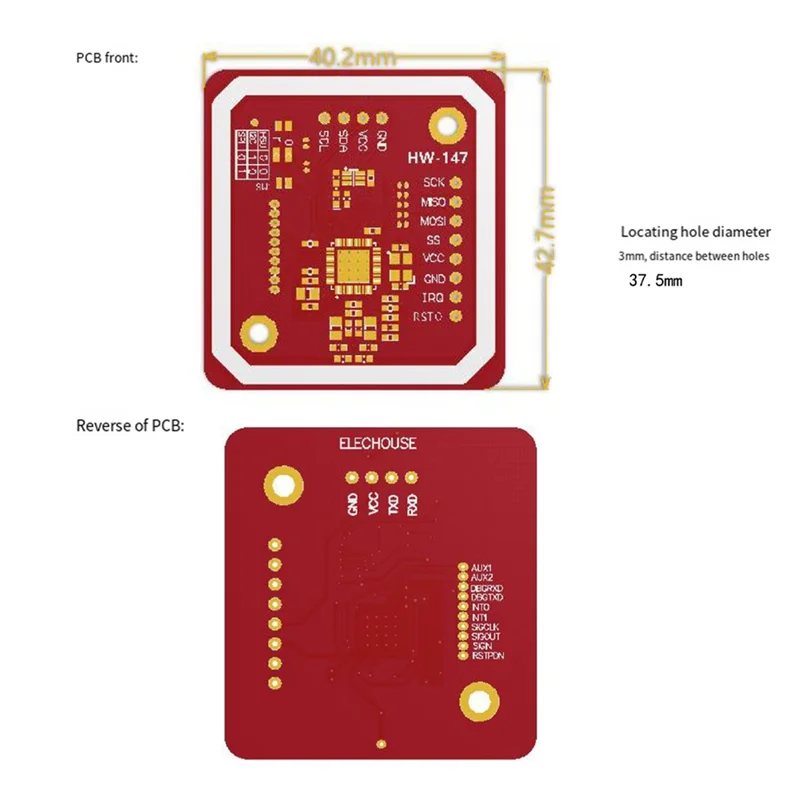 BNVN - Nowy moduł bezprzewodowy NFC RFID PN532 V3 Zestawy użytkownika Tryb czytnika i pisarza Karta IC S50 PCB Antena I2C IIC SPI HSU