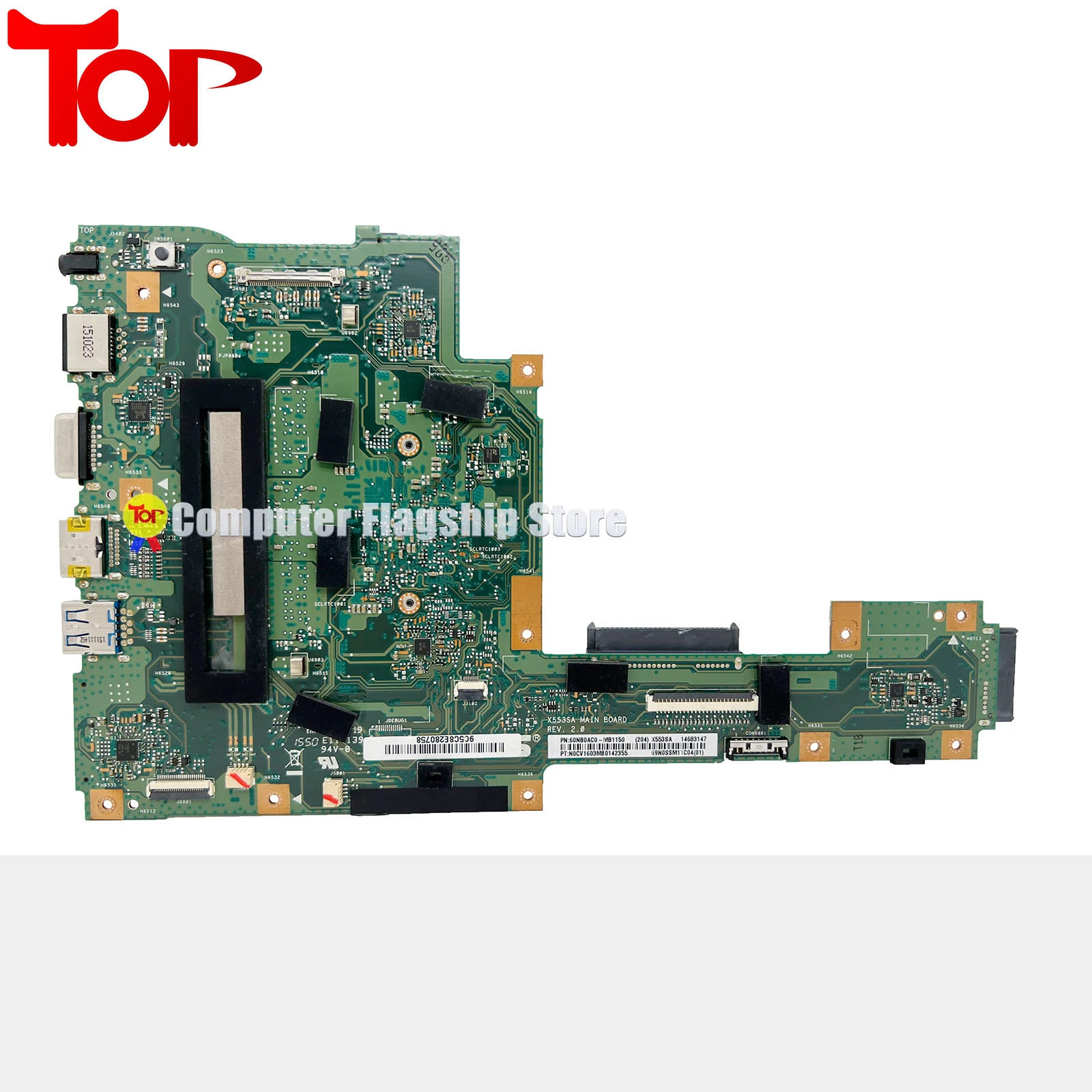 Imagem -03 - Motherboard Laptop para Asus X553sa Mainboard N3050 N3700 Ddr3l 100 de Trabalho