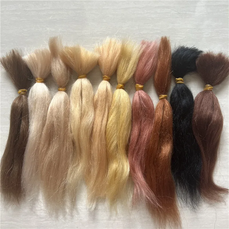 Good Quality 10 Colors Doll Reborn Mohair 100% Pure Mohair Black Brown Coffee Colors To DIY Reborn Doll