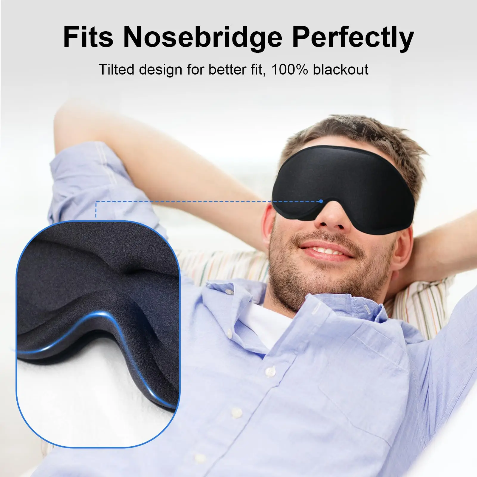 3D Sleep Mask Blindfold Sleeping Aid Eye Mask Soft Memory Foam Face Mask Eyeshade 99% Blockout Light Slaapmasker Eye Cover Patch