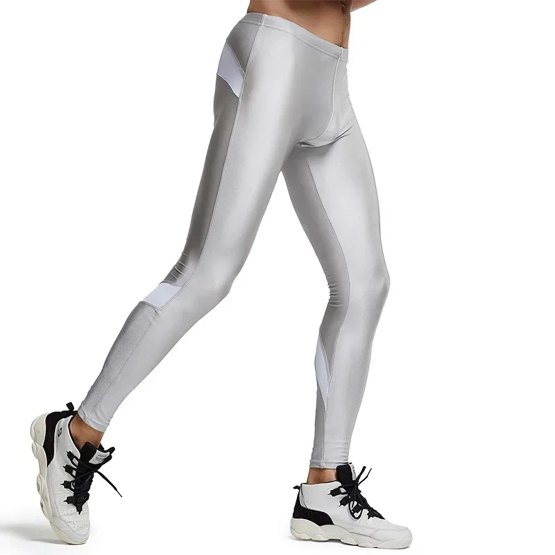 Spring Men Running Tights Sweatpants Skinny Compression Leggings Running Jogging Fitness Yoga Gym Athletic Exercise Leggings