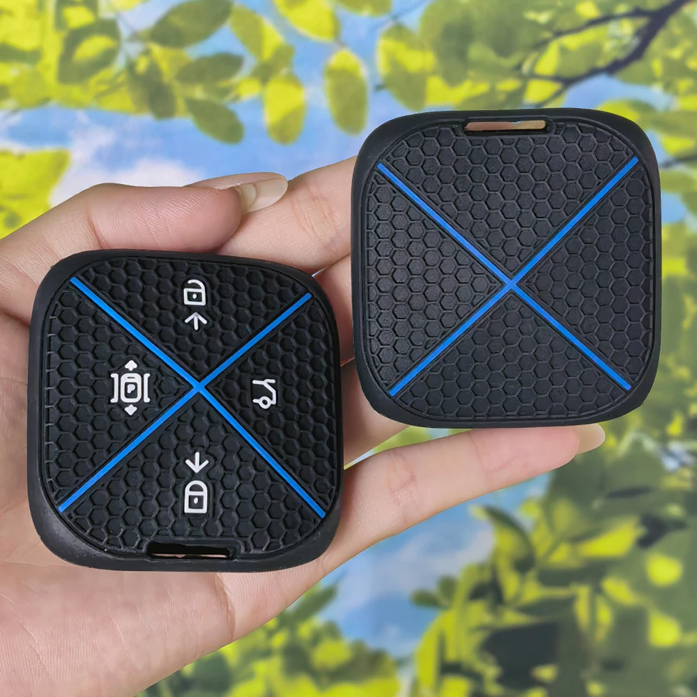 Practical Honeycomb‑Textured Key Fob Case For Zeekr 001 009 X 007 7X 4‑Button Bluetooth Smart Remote Silicone Cover