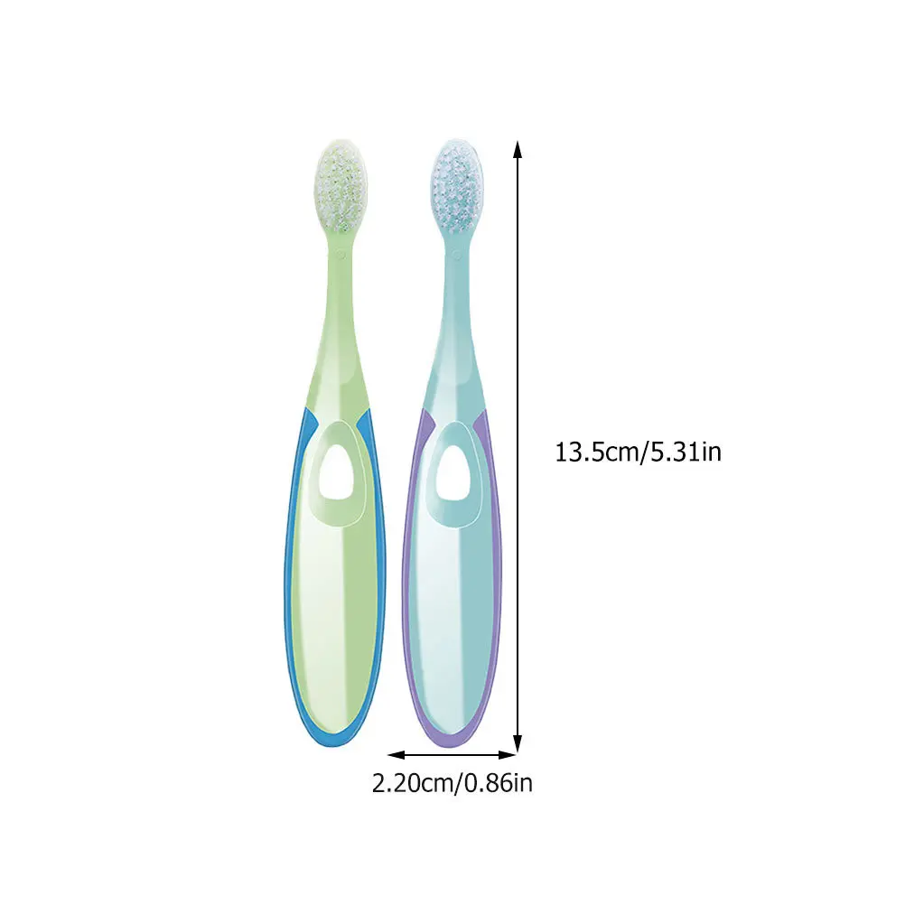 4 قطعة فرشاة أسنان الأطفال شعيرات ناعمة تنظيف قوي خفيفة الوزن المحمولة أداة العناية بالأسنان فرشاة أسنان للأطفال العناية باللثة #2