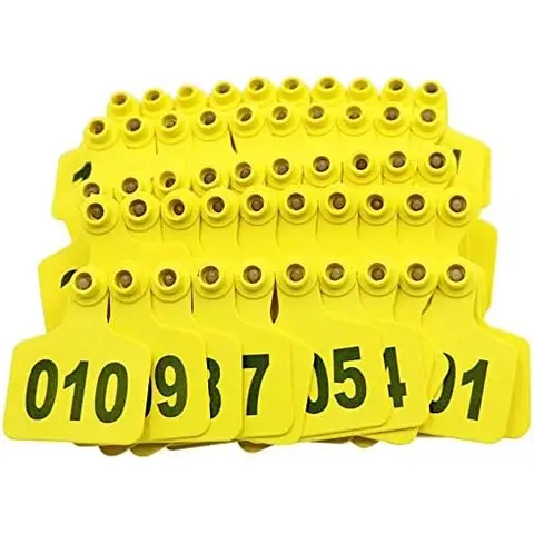 대형 플라스틱 소 귀표, 동물 식별 번호 001-400, 양 소 송아지 돼지용