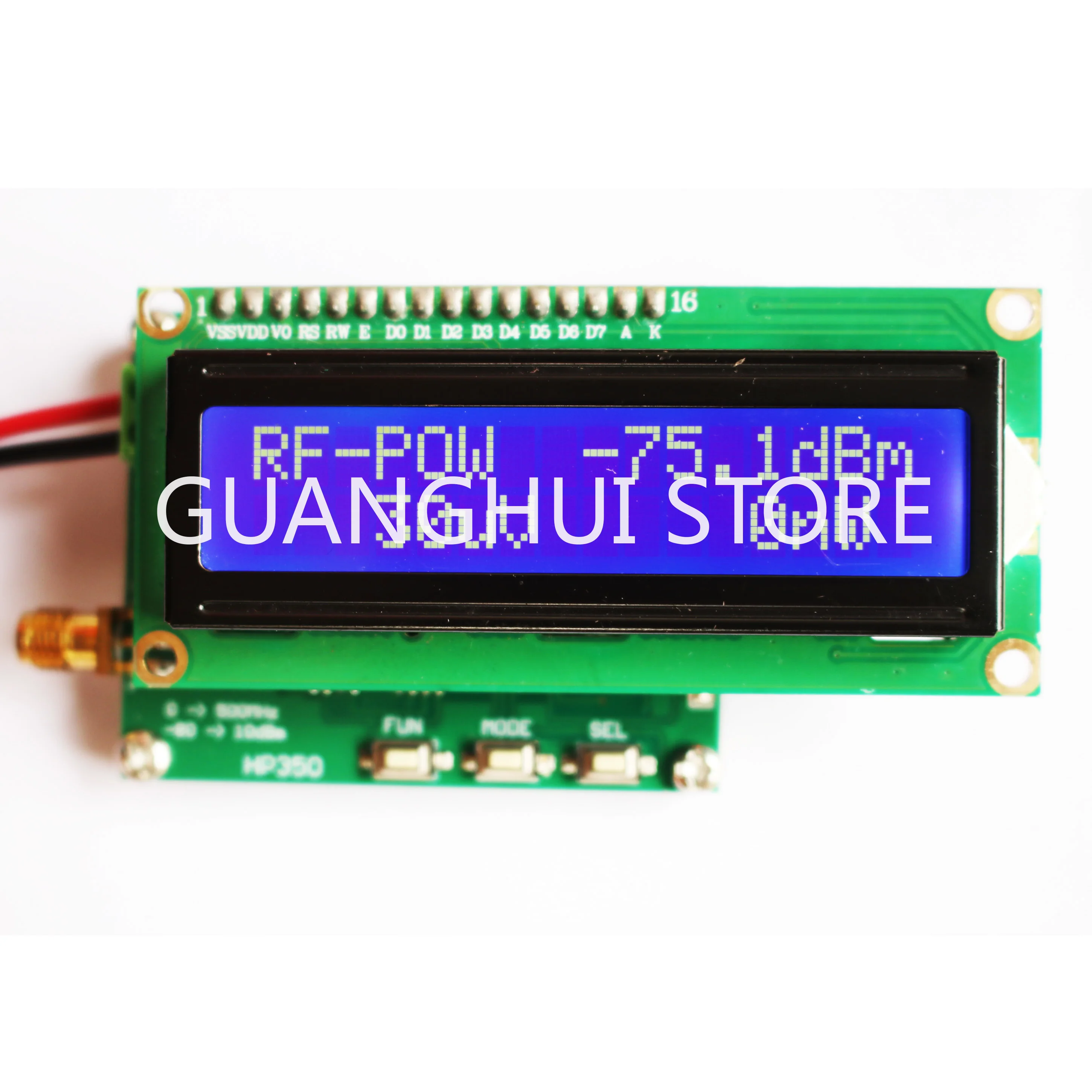 RF power meter, power meter 0-500Mhz -80~ 10 dBm can set the RF power attenuation value