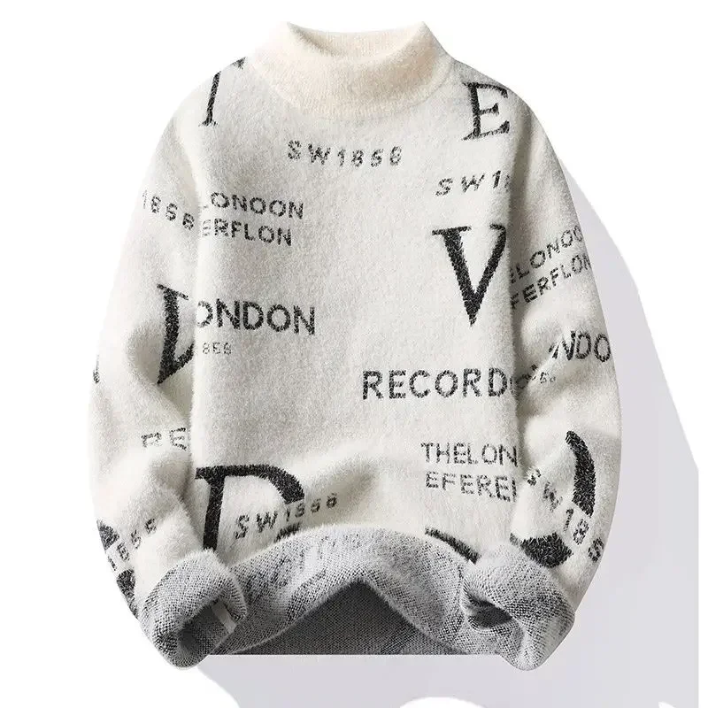 Pullover Uomo Maglioni lavorati a maglia in pile caldo per uomo Maglieria spessa a maniche lunghe Offerte di abbigliamento economici di alta qualità 2025 Streetwear