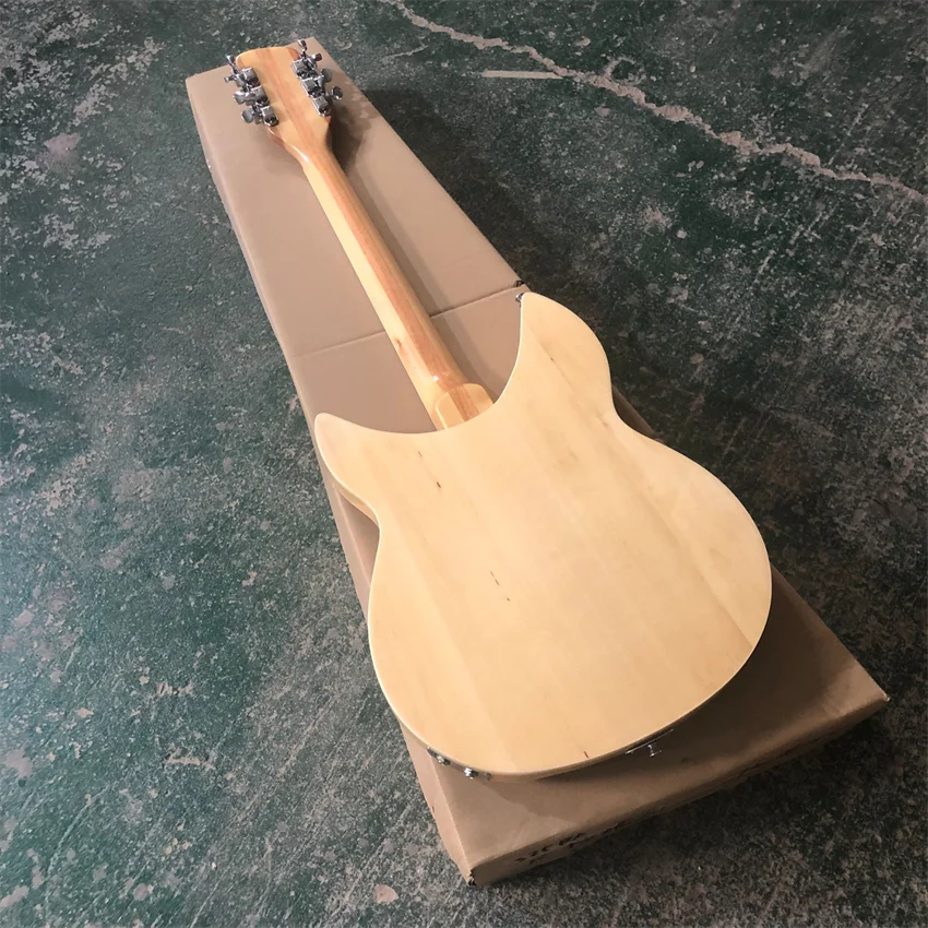 Rick 360-E-Gitarre, natürliche Farbe, Silber, Zubehör, individuelle Anpassung, akzeptabel