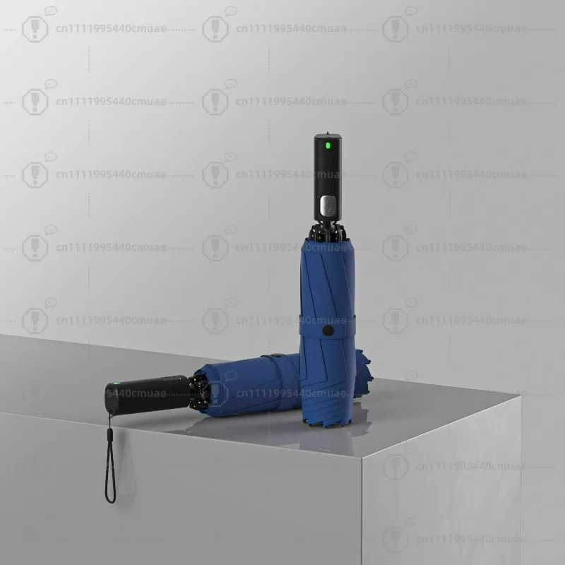 Intelligent electric umbrella, fully automatic one-button full collection, reinforcement, thickened weather and rain