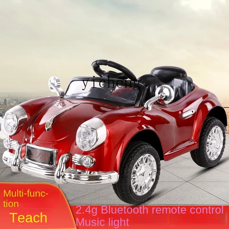 XL Children's Electric Car Four-Wheel Car Rechargeable Toy  Baby Remote Control  Princess Car