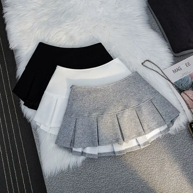 

Женские узкие шорты с высокой талией и широкими складками, юбки, женские брюки-кюлоты с боковой молнией, популярные шорты, шикарные брюки Cortos