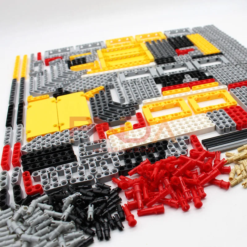 MOC Bulk Technical Parts Pin Liftarm Bricks Studless Beam Axle Plug Connector Panel Gear Compatible Building Blocks Toy