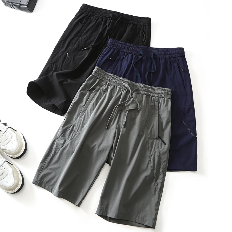 

Ice Silk Five-Quarter orts Men's Summer Ultra-Thin Casual Qui-Dry Loose Sports Mid-Pants Running Pants Youth Faion