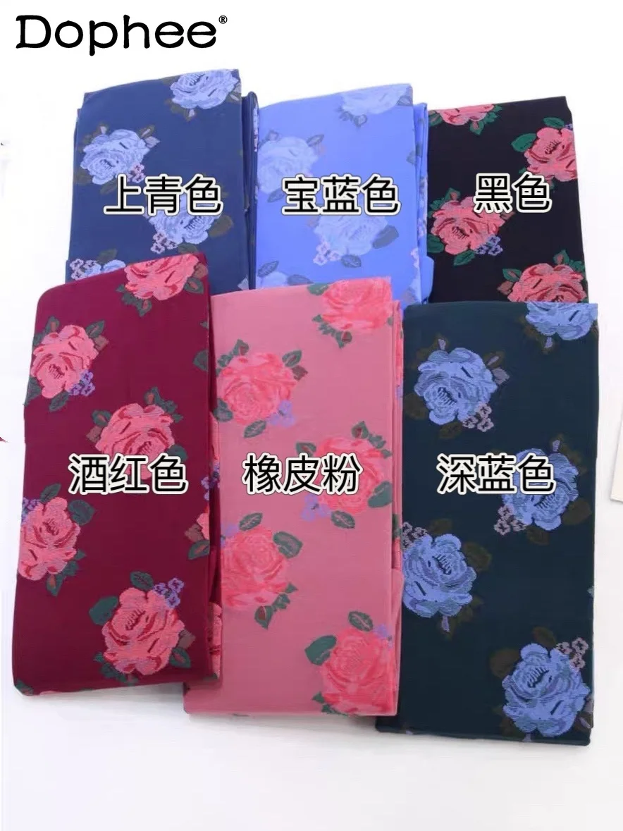 

Japanese Retro Embroidered Rose Floral Print Tights Spring Autumn New Slimming Pantyhose for Women