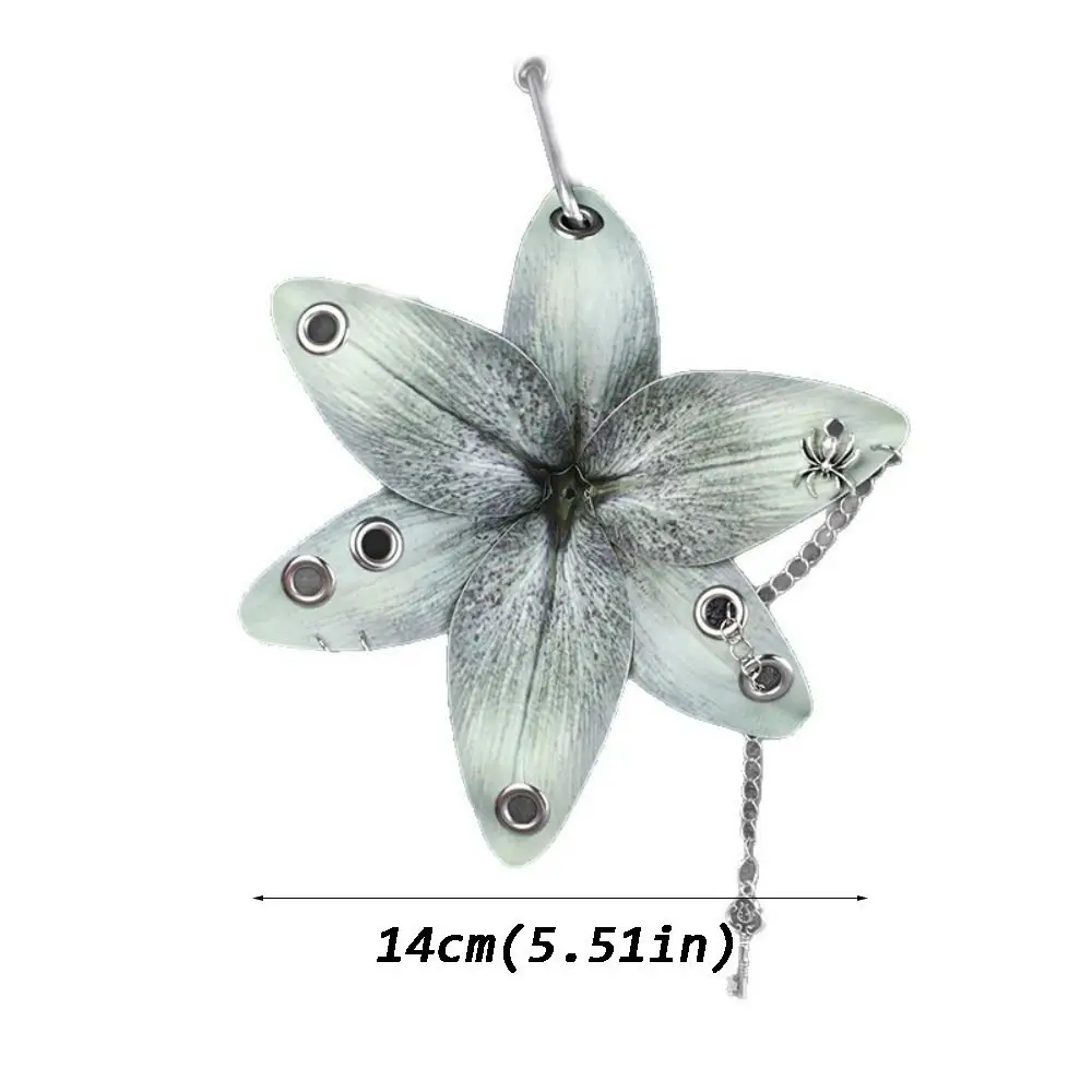 Hand-punched Flower Simulation Flower Keychain Exquisite Craftsmanship Orchid Flower Bag Keychain Phalaenopsis Keychain