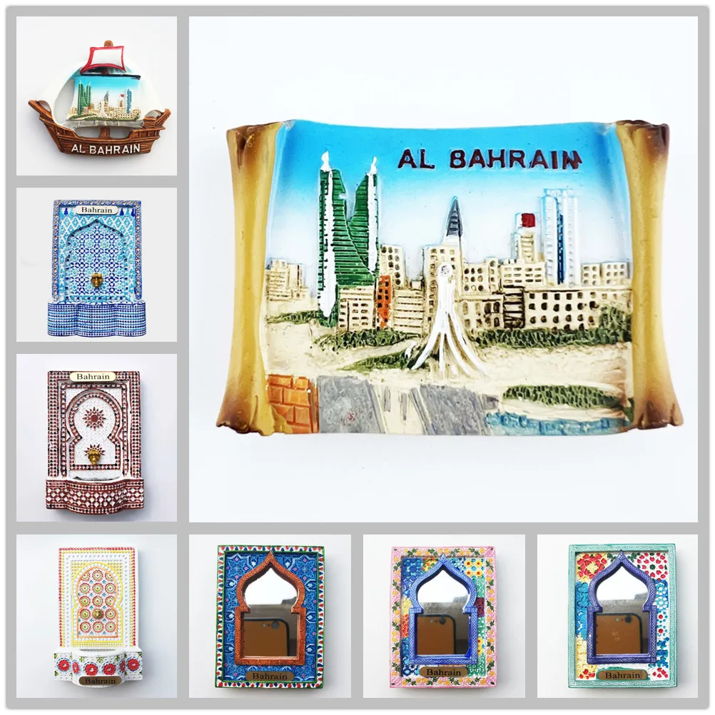 

Bahrain 3D Fridge Magnets Tourist Souvenirs Crafts Refrigerator magnet Decoration Articles Handicraft Gifts