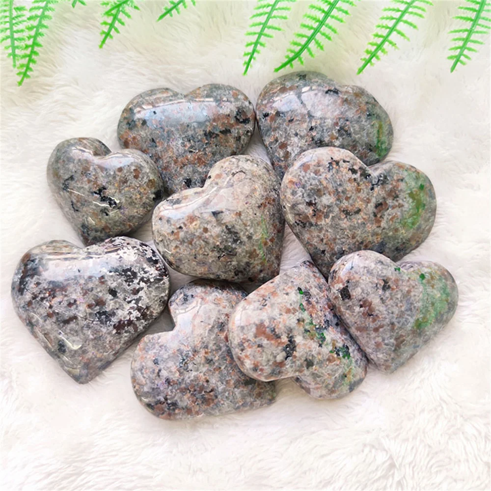 5A+ Natural Crystal Charms Yooperlite Heart Love Powerful Chakra Energy Wicca Healing Crystals Heart Spiritual Witchcraft Gift