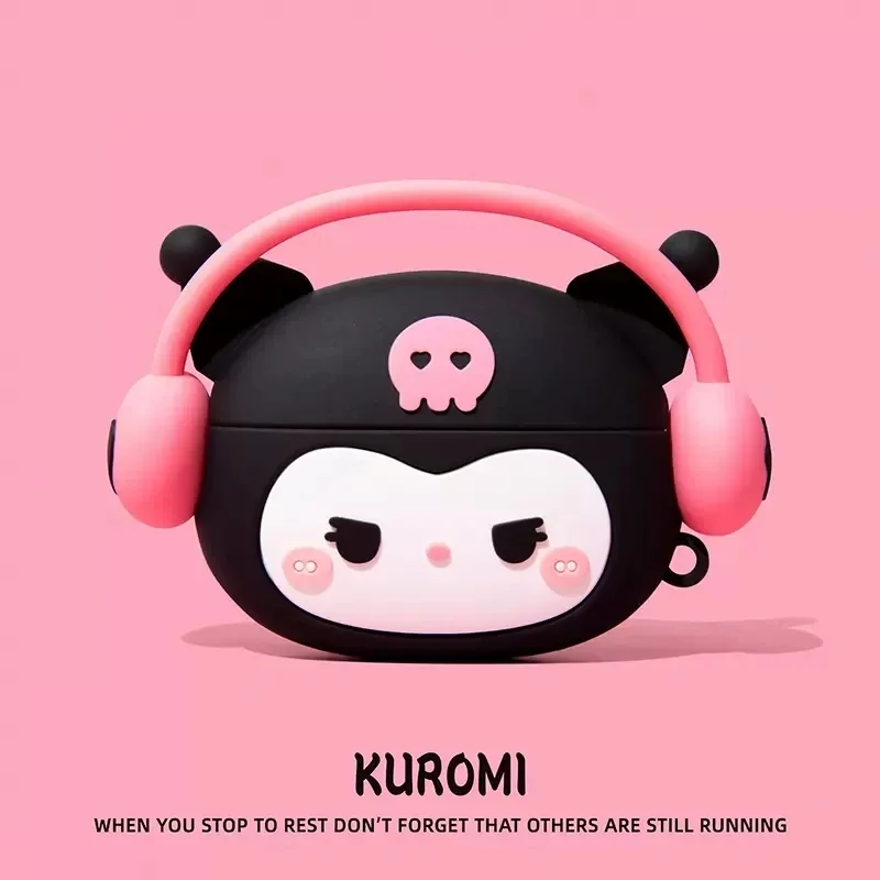 حافظة سماعة رأس كرتونية لأجهزة Apple Airpods 4 3 Pro Pro 2 Hello Kitty Kuromi Melody Music حافظة سماعة أذن من السيليكون لهاتف Apple Air Pod 4