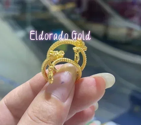 

Eldorado Gold new arrival non demolding 24k gold jewelry finger rings for women dragon rings