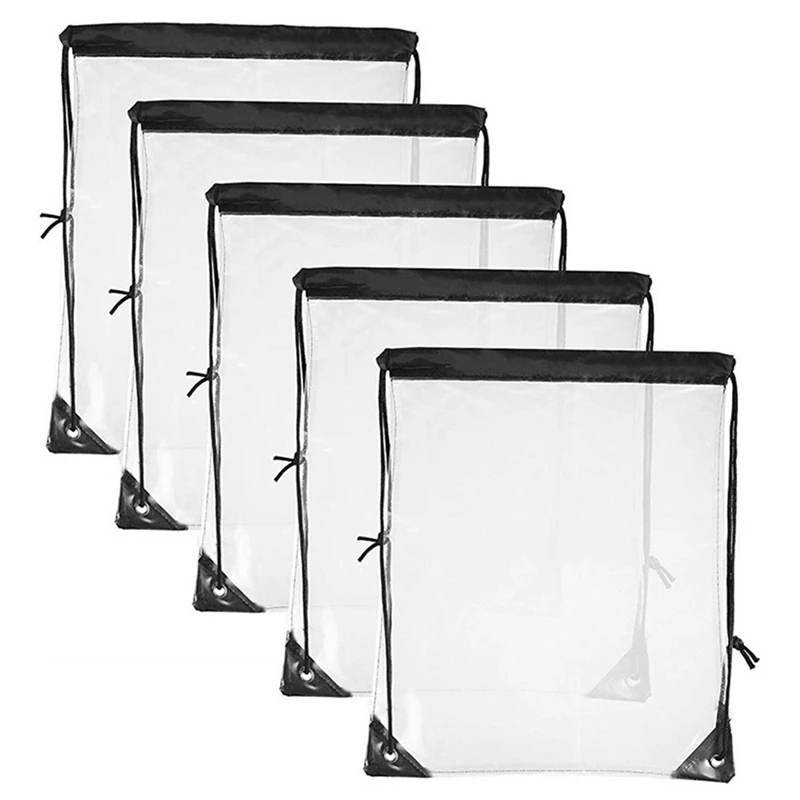 New Transparent Drawstring Backpack Fruit storage Tote Gym Bag Sport Pack Unisex Large Capacity Lightweight Beach Backpack