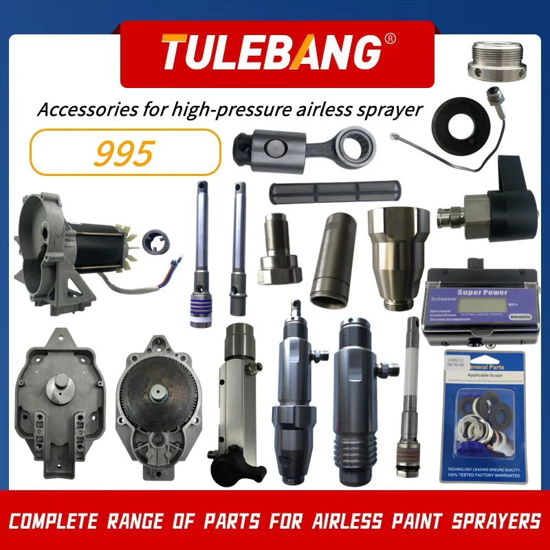 

High pressure airless painting machine 995 parts pump body piston seal repair kit gear circuit board accessories