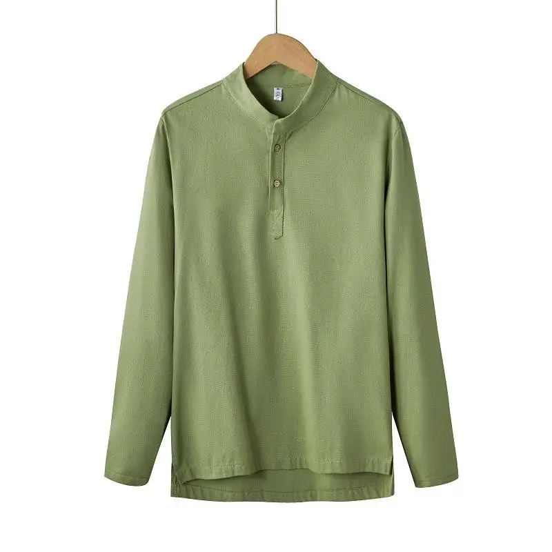 

plus Size Men's Linen irt Long Sved Base irt Easy Care Non-Iron Treaent Other Fabric 00% Other Material Summer 205