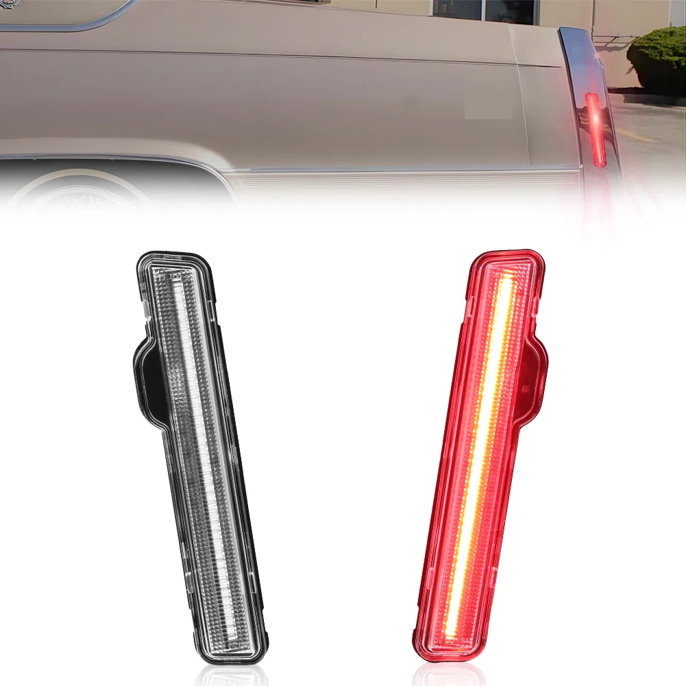

2PCS Rear Side Marker Light Fender Light Reflector Light W/Full LED For 1990 1991 1992 Cadillac Fleetwood Cadillac Brougham