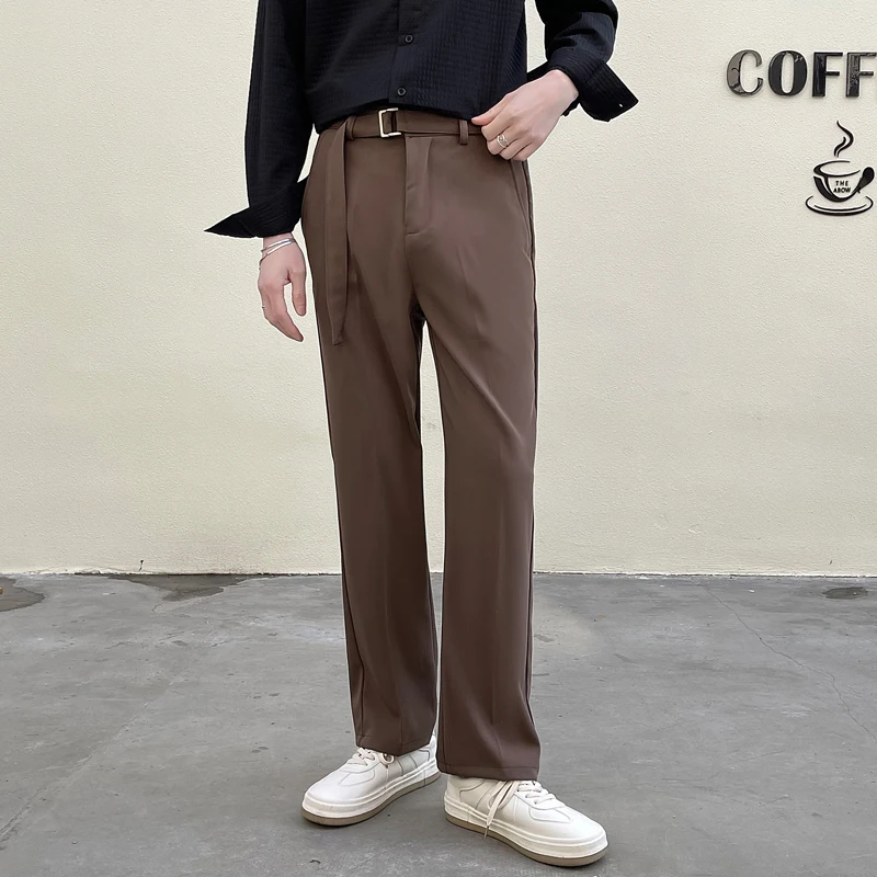 

Мужские повседневные брюки прямого кроя с драпировкой, свободные, универсальные, легкие, модные, в стиле Maturi