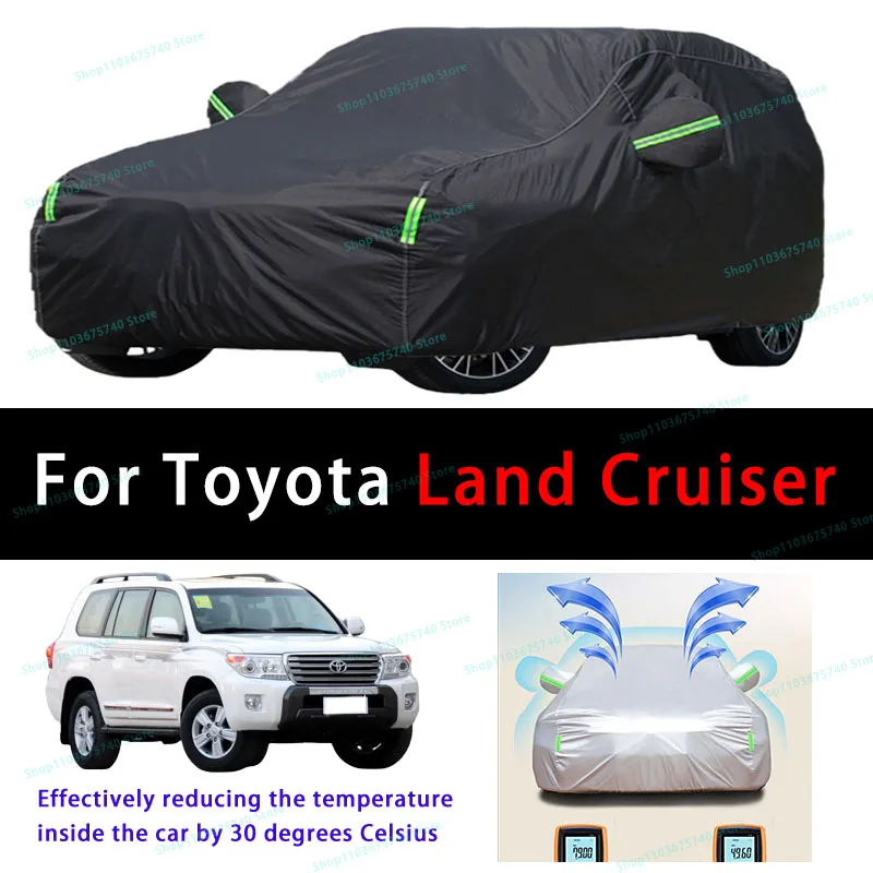 

For Toyota Land Cruiser Summer Full Car Covers Outdoor Sun uv Protection Dust Cooling Protective Auto Protective Cover