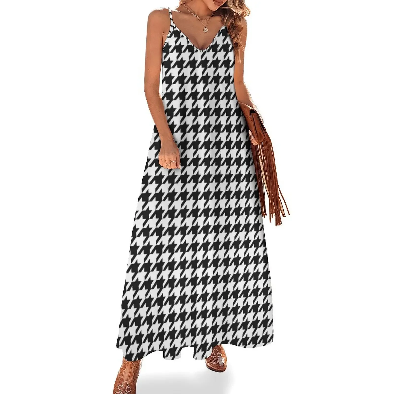 

Houndstooth Football Dress 1 Sleeveless Dress Casual dresses Dress vintage woman Women's dresses