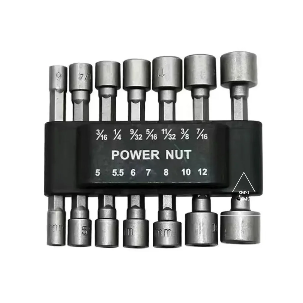 XMSJ 14 قطعة مسدس رأس المفك مثقاب الخشب المقبس مفك وجع مجموعة مثقاب الخشب محول لأداة مقبض مفك البراغي الكهربائية