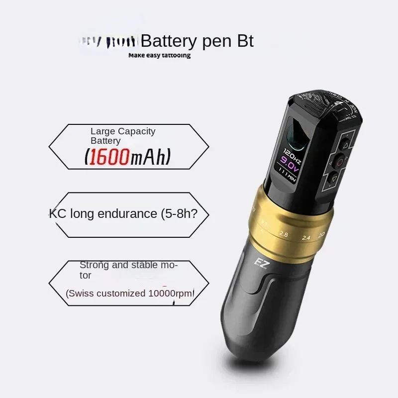 Tattoo Wireless Charging Pen P3pro Adjustable Stroke Battery Pen LCD Screen Cutting Line Tattoo All-in-One Machine