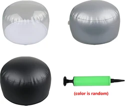 3 pack clear Inflatable tabletop display stand hat rack portable hat holder for multiple wigs hats, helmet, and cap
