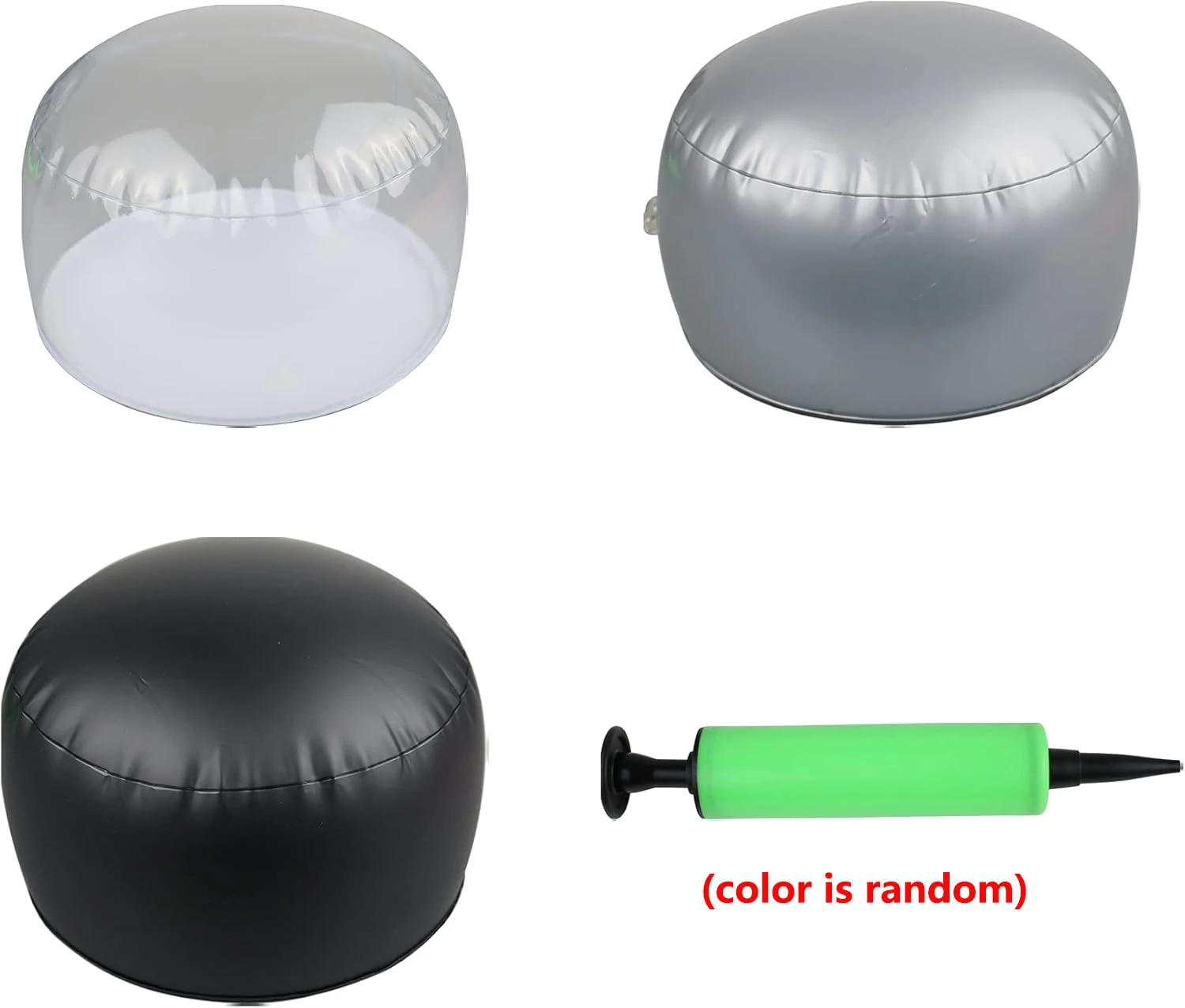 3 pack clear Inflatable tabletop display stand hat rack portable hat holder for multiple wigs hats, helmet, and cap