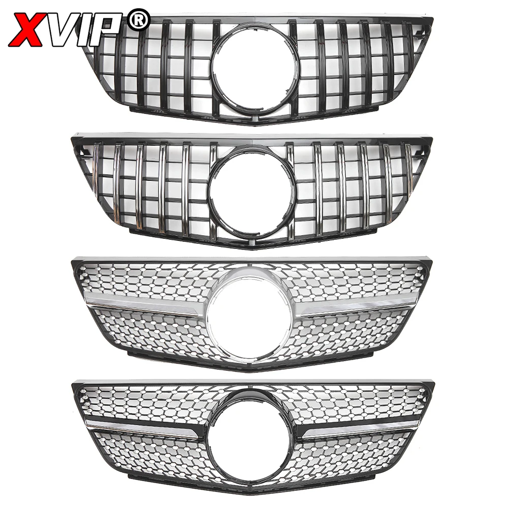 XVIP Chrome Black Diamonds Style Front Bumper Grille For Mercedes Benz B-Class B200 W245 2009-2011 GTR Style Front Racing Grille