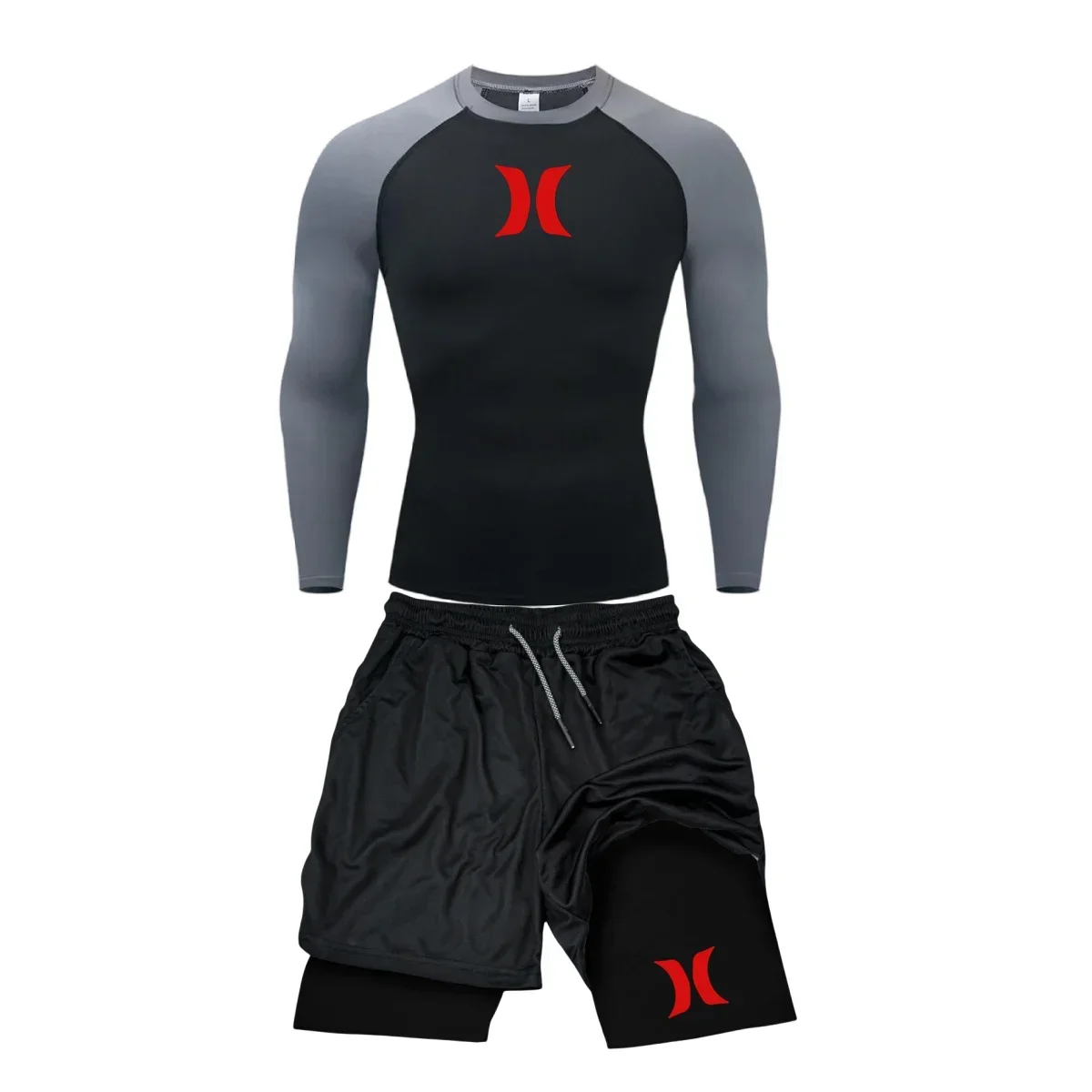 Men's Compression Running Suits Gym Tights Training Sportswear Workout Jogging Sports Set Men MMA Rashguard Tracksuit Clothes view 5