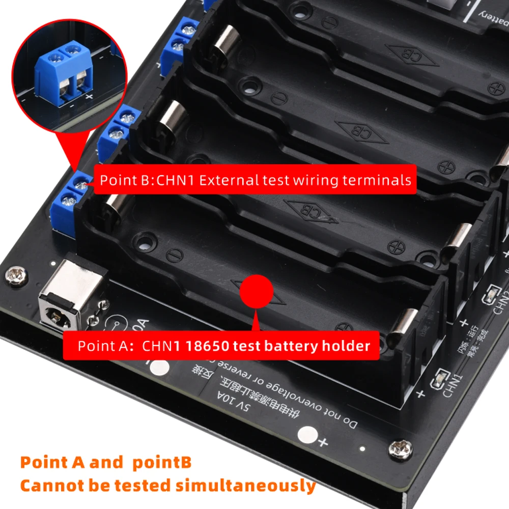 DC 5V 8-Channel 18650 Lithium Battery Auto Charge/Discharge Tester Capacity Internal Resistance Tester 2.4 Inch Display Charger