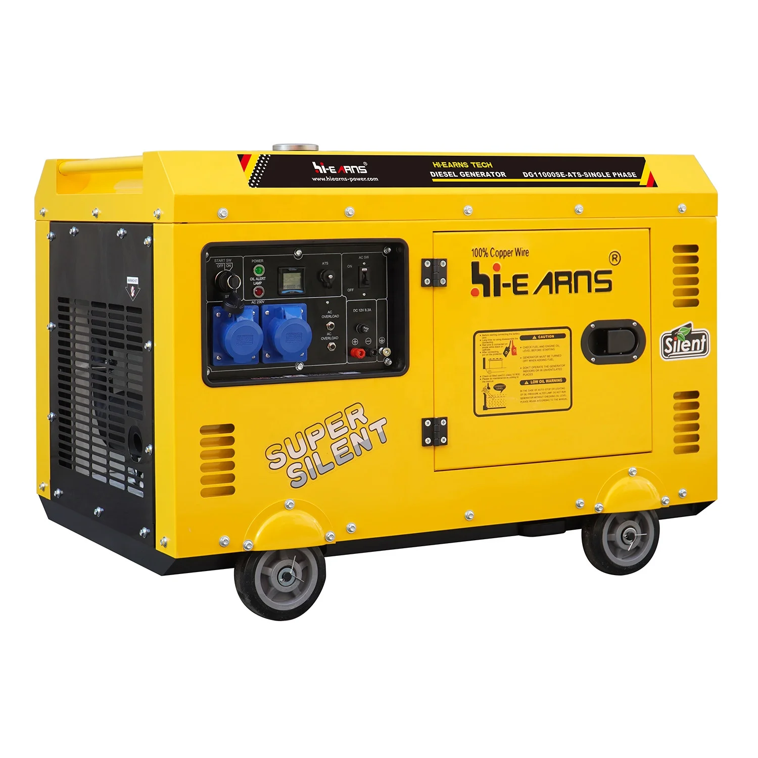 hiearns hot product 10kva air cooled  generator with ATS single cylinder