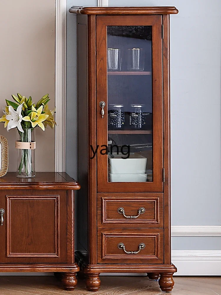 l'm all solid wood wine cabinet, TV side cabinet, single door small apartment, household cabinet against the wall