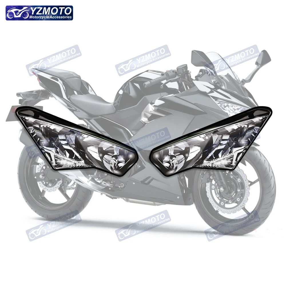 For Kawasaki NINJA400 ZX-6R ZX6R 2019-2023 Motorcycle Track Version Headlight Sticker Headlight Protection Film Decal Stickers