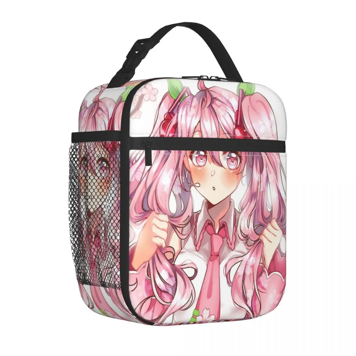 

Project Sekai Sakura Mikus Insulated Lunch Bag Thermal Bag Meal Container High Capacity Lunch Box Tote Food Bag Office Travel