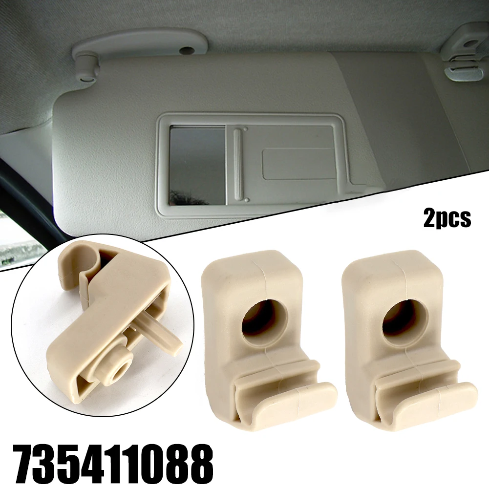 Picture 4: 1 / 2Pcs Auto Sun Visor Holder Mount Hook Bracket Hanger Replacement 735411088 For Fiat Grande Punto Etc Interior Accessories