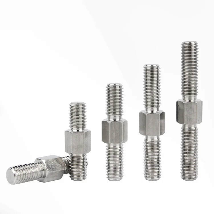 M3 M4 M5 M6 M8 M10 M12 M14 M16 A2 304 Stainless Steel Double End Studs Bolt Left and Right Thread Screw Rod Stud Bolt