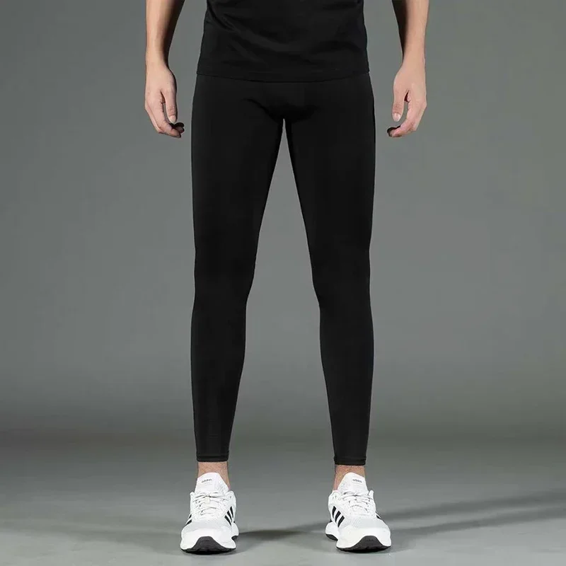 New Running Sport Fast Dry Leggings Basketball Football Yoga Fitness Men Layer Exercise Pants Compression Tight Elastic Trousers