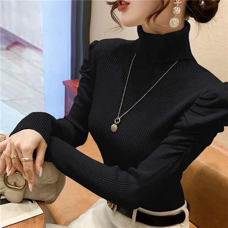 Autumn Winter Sweaters for Women 2022 Clothes Crew Neck Long Sleeve Knitted Sweaters Elegant Pull Sleeve Female Jumper