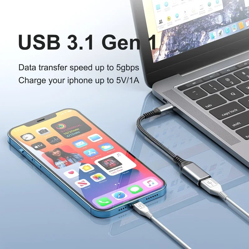 15cm USB3.0 Type C3.1 Conversion Cable 3A USB3.0 Female Port To Type-c Data Cable OTG Conversion Cable