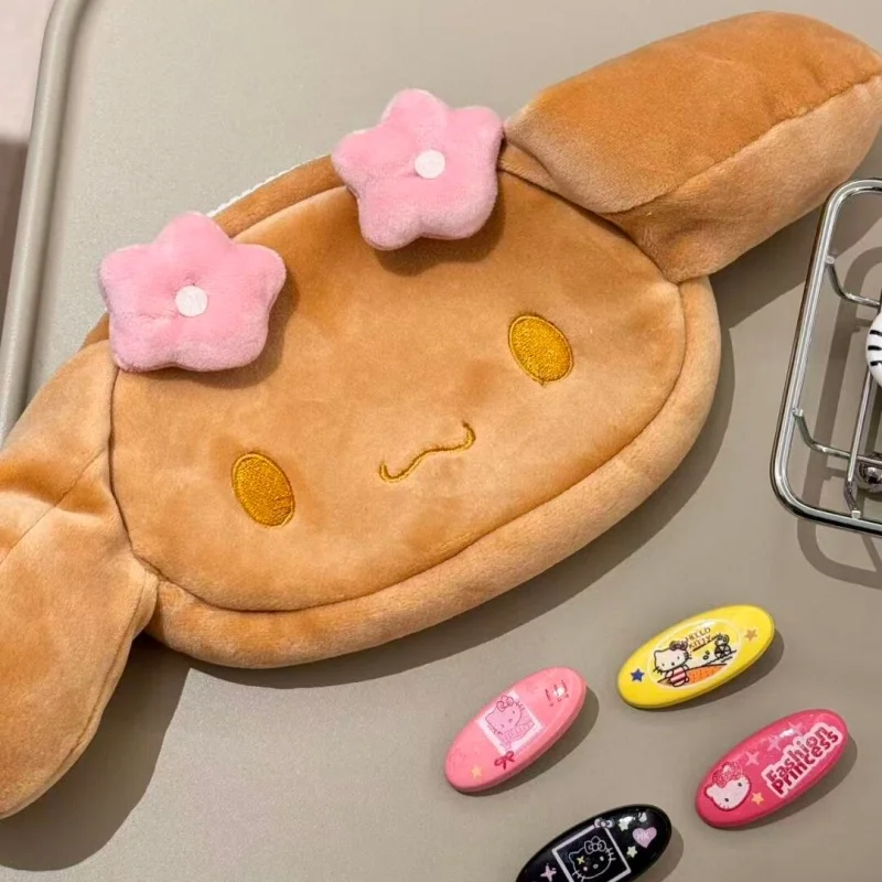 Simpatico cane moka marrone peluche astuccio per matite scolastiche borsa per il trucco portatile Sanrio Cartoon moka Cinnamoroll borsa portamonete regalo