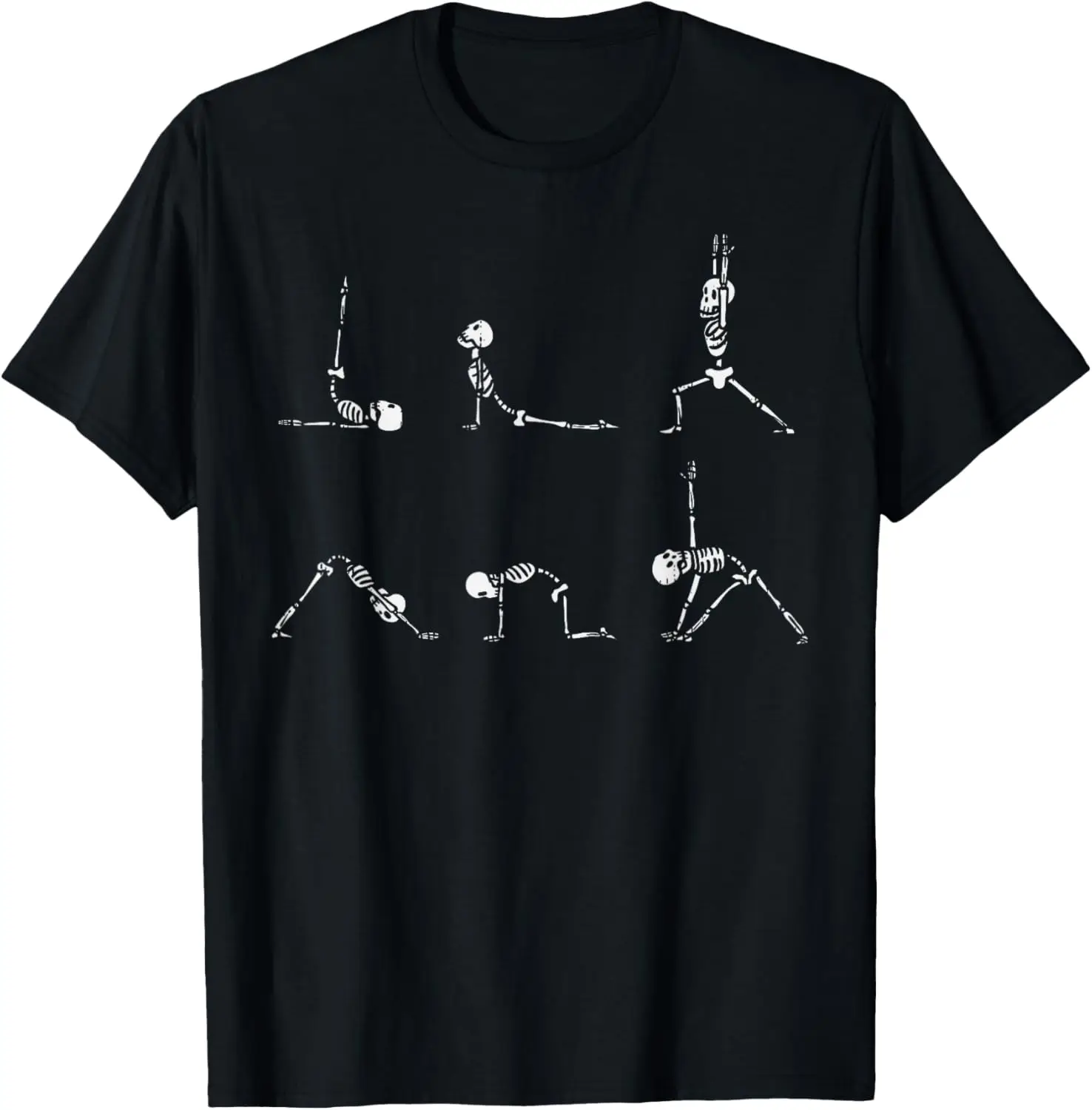 Yoga Skeletons Asana Namaste Funny Meditation Halloween Yogi T-Shirt