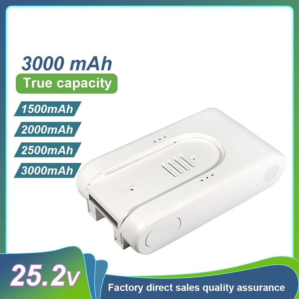 

25,2 В, 2,5 Ач, 3 Ач, литий-ионный аккумулятор 18650 7S1P для Xiaomi Mijia G9 G10, аксессуары для беспроводного пылесоса