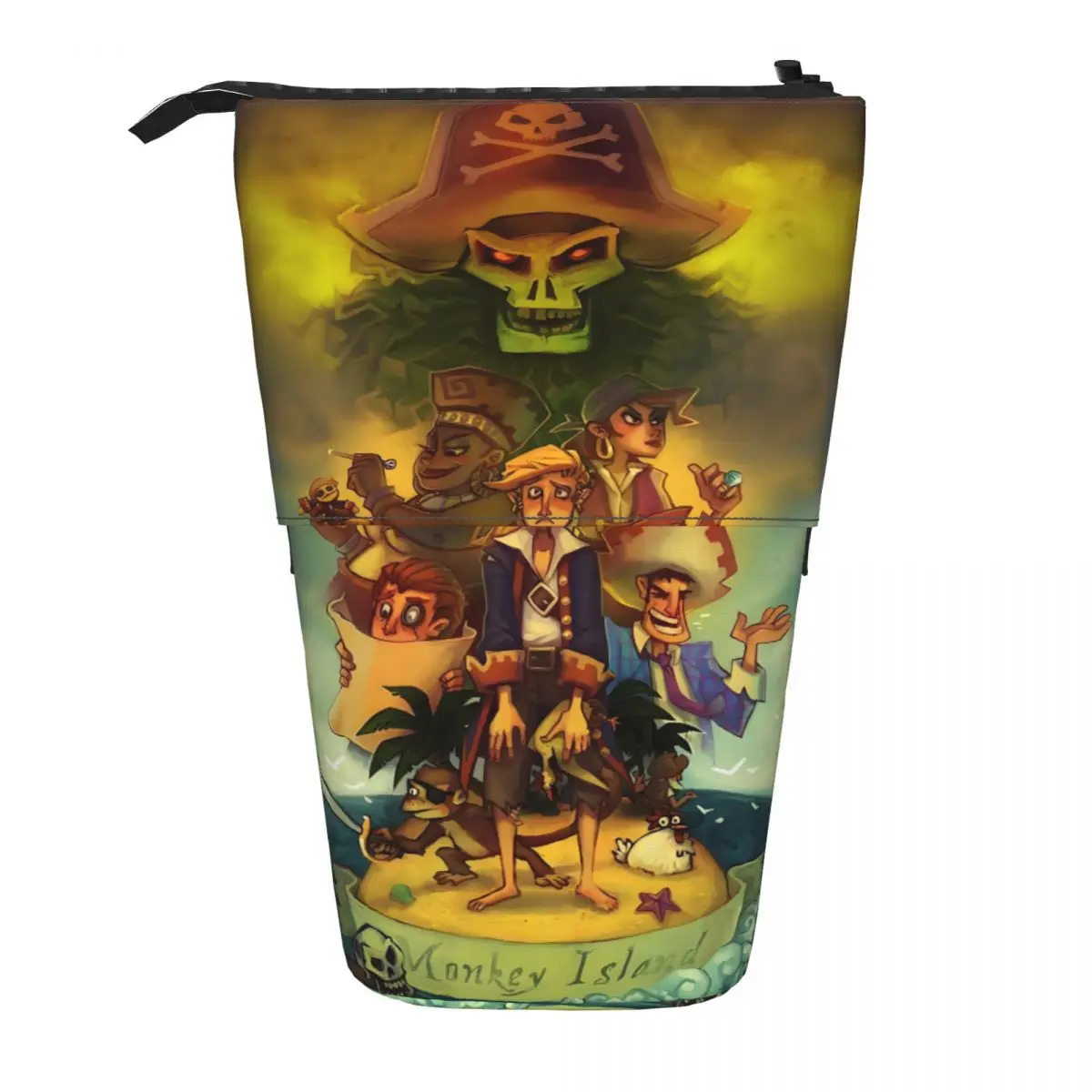 

Пользовательские пеналы Kawaii Monkey Island для девочек и мальчиков, большая емкость, видео, мультяшные игры, пенал, школьные принадлежности