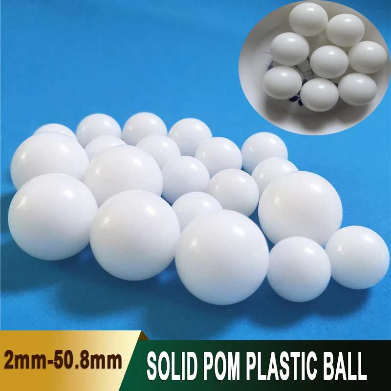 

1-100 шт. диаметр 2 2,38 2,5 2,778 3 3,175 3,5 4 4,5–50,8 мм, белый пластиковый шарик из помпона, твердые прецизионные гладкие шарики из полиформальдегида